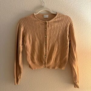 United Colors Of Benetton Tan Clean Girl Cardigan Made in Italy authentic